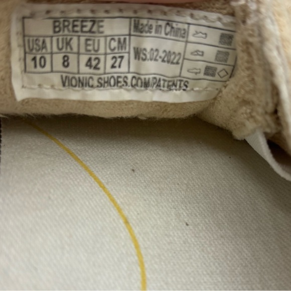 Vionic Beach Breeze Mules Womens Size 10 Light Tan Terry Slip On Sneakers Shoes - Picture 9 of 9